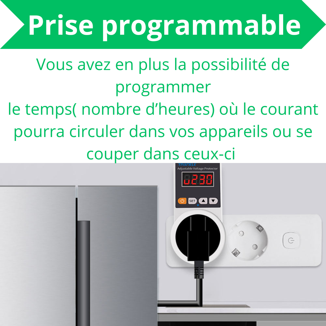PRISE REGULATRICE DE TENSION ET MINUTERIE INTELLIGENTE